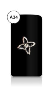 Biżuteria BIJOU A34 flower black 1 szt.