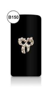 Biżuteria BIJOU B150 srebrna kokardka z cyrkoniami 1 szt