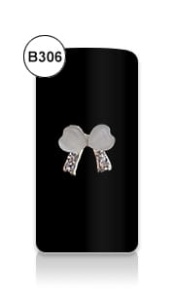 Biżuteria BIJOU B306 kokardka z białymi serduszkami 1 szt.