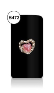 Biżuteria BIJOU B472 serce z różowym oczkiem 1 szt.