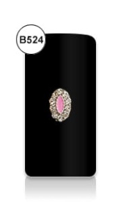 Biżuteria BIJOU B524 różowe oczko z cyrkoniami 1 szt.