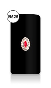 Biżuteria BIJOU B525 czerwone oczko z cyrkoniami 1 szt.