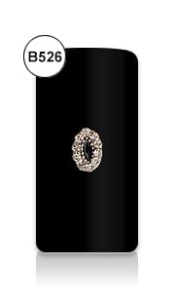 Biżuteria BIJOU B526 czarne oczko z cyrkoniami 1 szt.