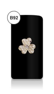 Biżuteria BIJOU B92 koniczyna z białymi perełkami 1 szt.