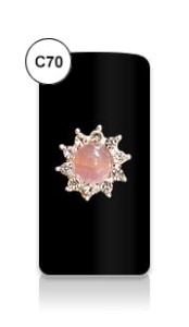 Biżuteria BIJOU C70 brzoskwiniowe oczko 1 szt