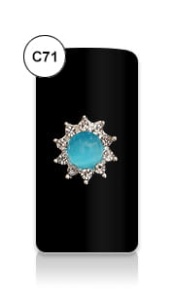 Biżuteria BIJOU C71 niebieskie oczko 1 szt.