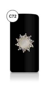 Biżuteria BIJOU C72 białe oczko 1 szt.