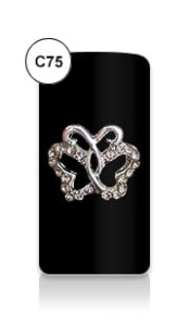 Biżuteria BIJOU C75 srebrny motyl z cyrkoniami 1 szt.