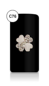 Biżuteria BIJOU C76 biała koniczyna z cyrkoniami 1 szt.