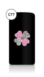 Biżuteria BIJOU C77 różowa koniczyna z cyrkoniami 1 szt.