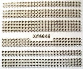 Naklejki na paznokcie srebrne pepitka XF6046