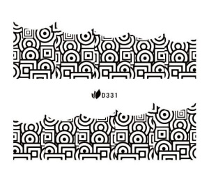 Naklejki wodne do paznokci - D331 Black