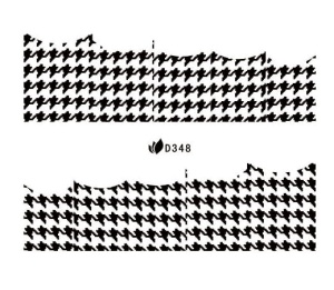 Naklejki wodne do paznokci - D348 Black