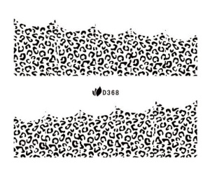 Naklejki wodne do paznokci - D368 Black