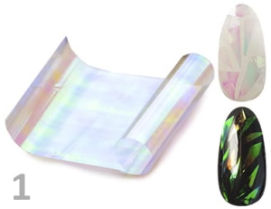 Folia do paznokci Efekt szkła Glass Nails opalizująca-1