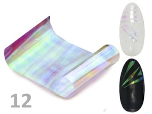 Folia do paznokci Efekt szkła Glass Nails opalizująca- 12