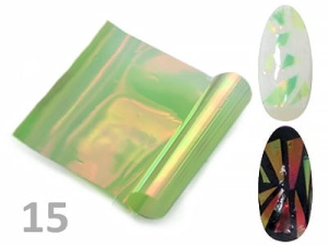 Folia do paznokci Efekt szkła Glass Nails opalizująca- 15