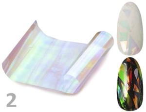 Folia do paznokci Efekt szkła Glass Nails opalizująca - 2