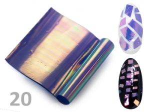 Folia do paznokci Efekt szkła Glass Nails opalizująca- 20