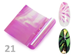 Folia do paznokci Efekt szkła Glass Nails opalizująca- 21