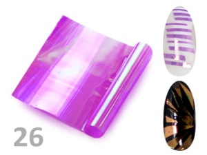 Folia do paznokci Efekt szkła Glass Nails opalizująca- 26