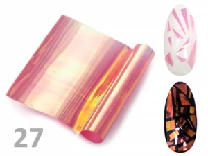 Folia do paznokci Efekt szkła Glass Nails opalizująca- 27
