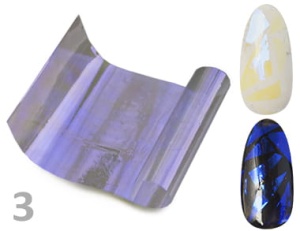 Folia do paznokci Efekt szkła Glass Nail opalizująca- 3