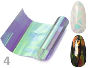 Folia do paznokci Efekt szkła Glass Nail opalizująca- 4