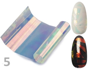 Folia do paznokci Efekt szkła Glass Nail opalizująca- 5