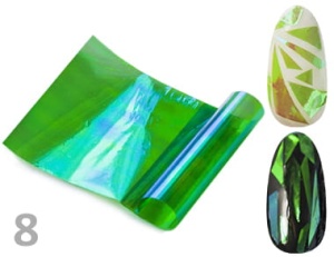 Folia do paznokci Efekt szkła Glass Nail opalizująca- 8