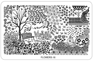 16. Płytka do zdobień Flower 1 szt.