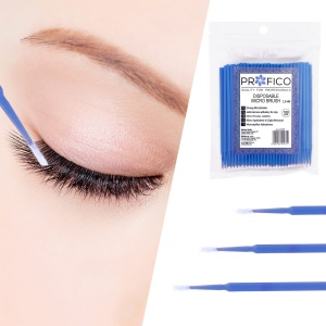 Mikro aplikatory do rzęs PROFICO niebieskie 100 sztuk 2,5 mm
