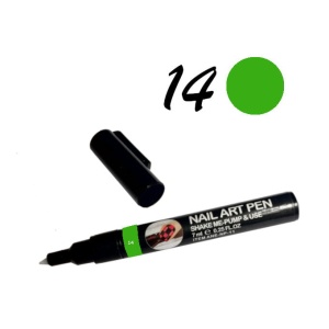 14. Pisak do zdobień Nailart zielony 7 ml