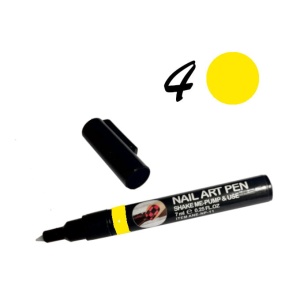 4. Pisak do zdobień Nailart żółty 7 ml