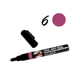 6. Pisak do zdobień Nailart fuksja 7 ml