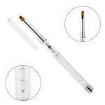 Pędzelek PROFICO do żelu z kryształkami prosty P01 biały