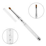 Pędzelek PROFICO do żelu z kryształkami skośny #4 biały