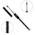 Pędzelek PROFICO do żelu z kryształkami skośny #4 czarny