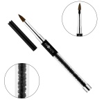 Pędzelek PROFICO do żelu kryształki koci język #4 czarny