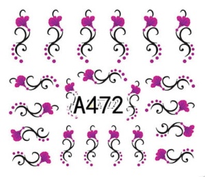 Naklejki wodne do paznokci - A472