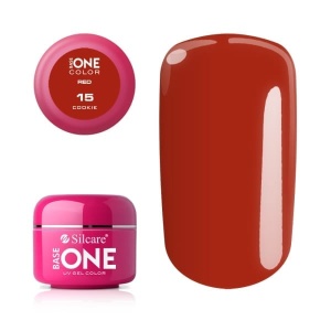 15. Żel kolorowy SILCARE  Base One red gel cookie 5g