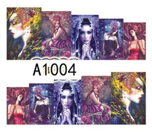 Naklejki wodne do paznokci - A1004