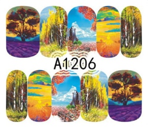 Naklejki wodne do paznokci - A1206