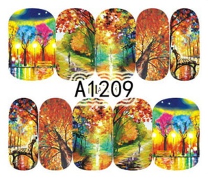 Naklejki wodne do paznokci - A1209