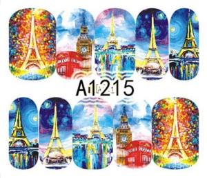 Naklejki wodne do paznokci - A1215