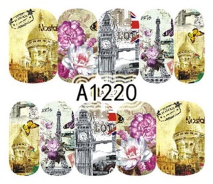 Naklejki wodne do paznokci - A1220