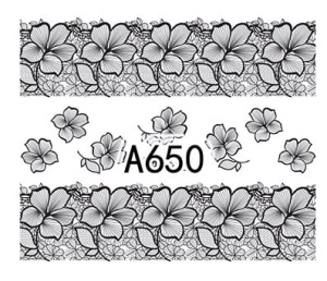 Naklejki wodne do paznokci - A650