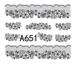 Naklejki wodne do paznokci - A651