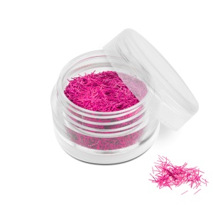 Ozdoba do paznokci nitki neon róż w pojemniczku 5ml - 1