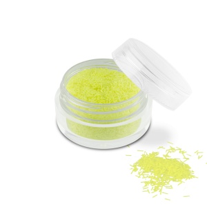 Ozdoba do paznokci nitki żółte neon w pojemniczku 5ml - 3